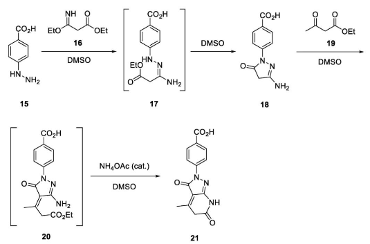 Synthesis of active component 21 of photographic materials