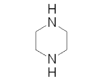 Anhydrous piperazine structural formula